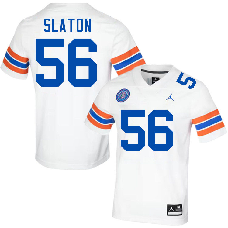 T.J. Slaton Florida Jersey,Florida Gators #56 T.J. Slaton Jersey Youth Uniforms-Throwback White